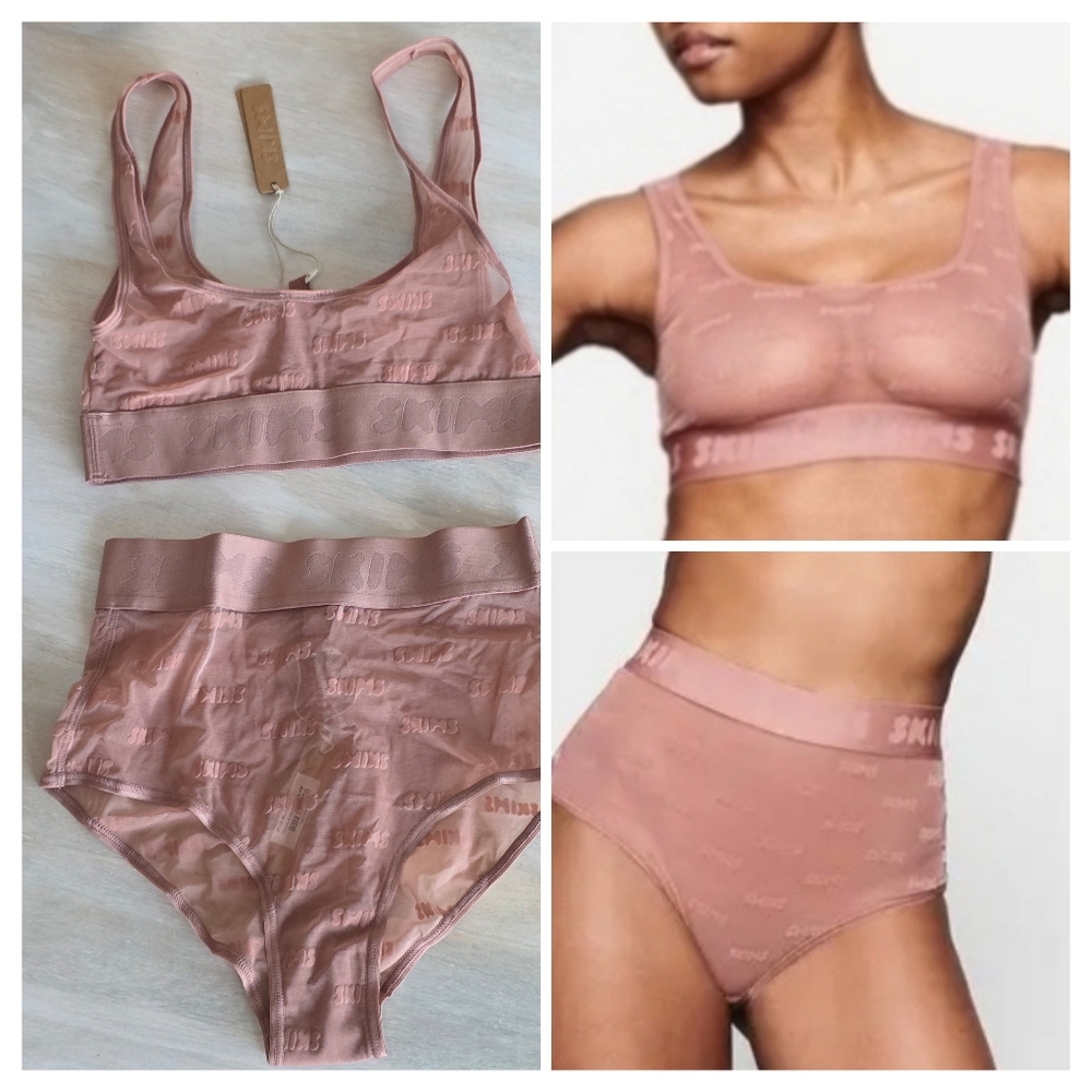 2pcs SKIMS AFTER HOURS  BRALETTE & BRIEF | ROSE CLAY/ NWT/ XXS
